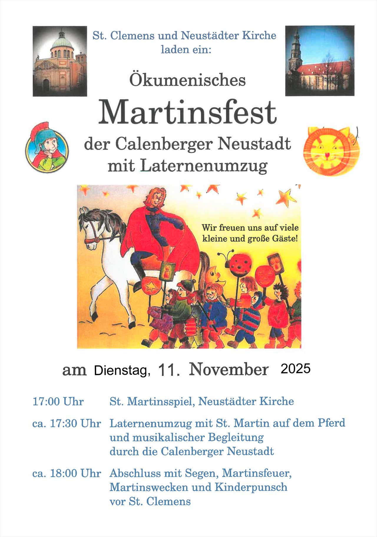 Plakat zum Martinsfest am 11. November 2025