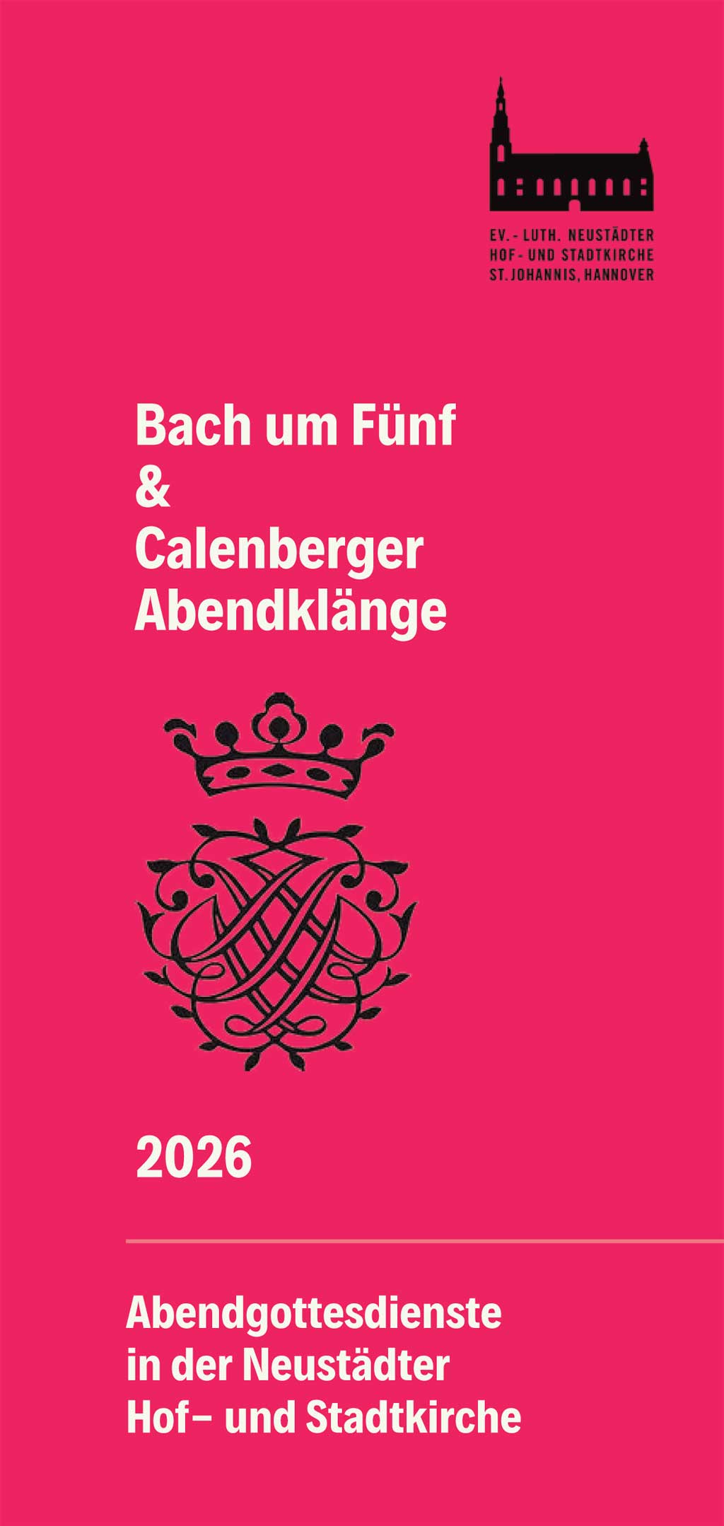 Programm Bach um Fünf Kantatengottesdienste 2026