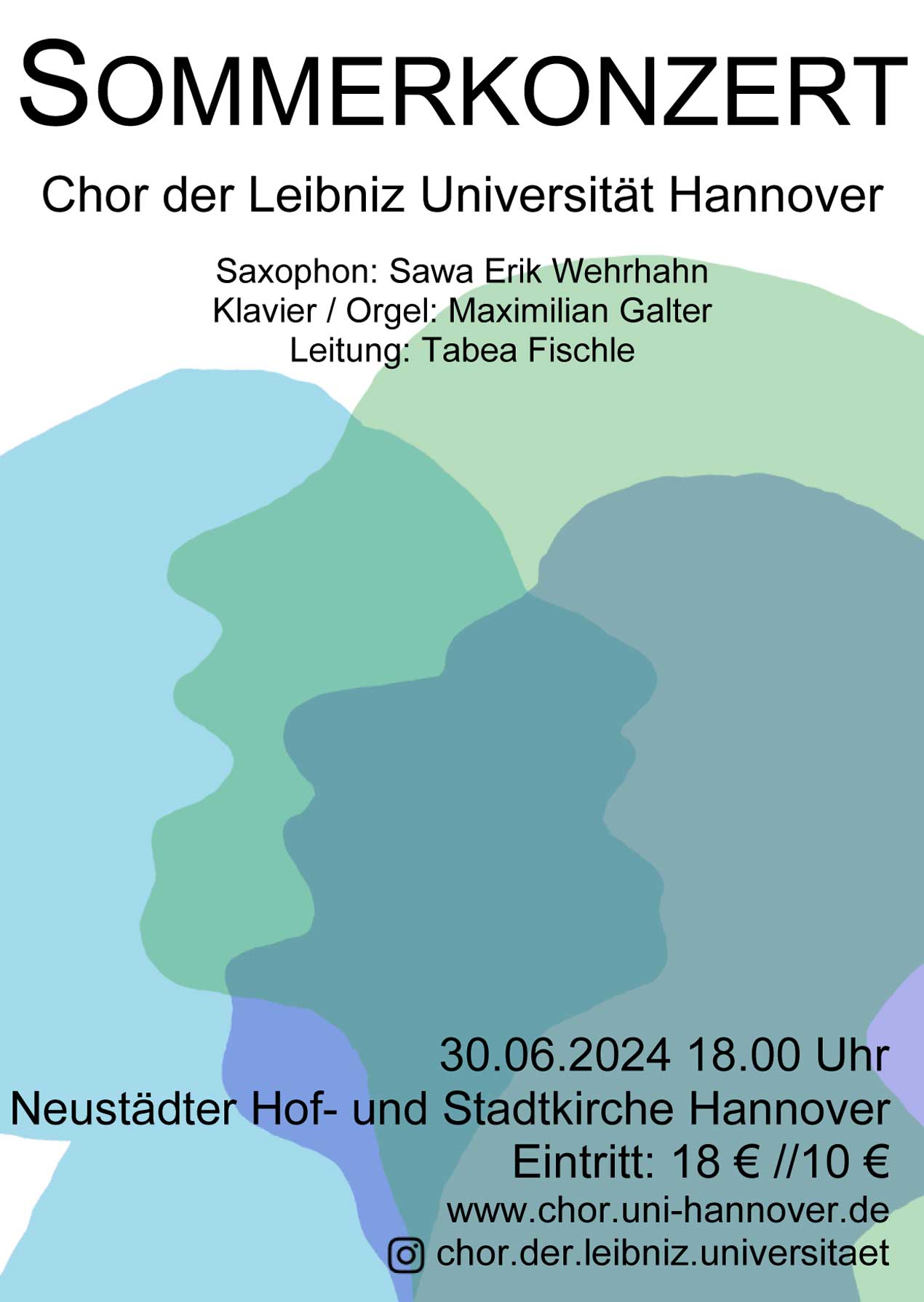Plakat Chor Uni hannover Sommerkonzert 2024