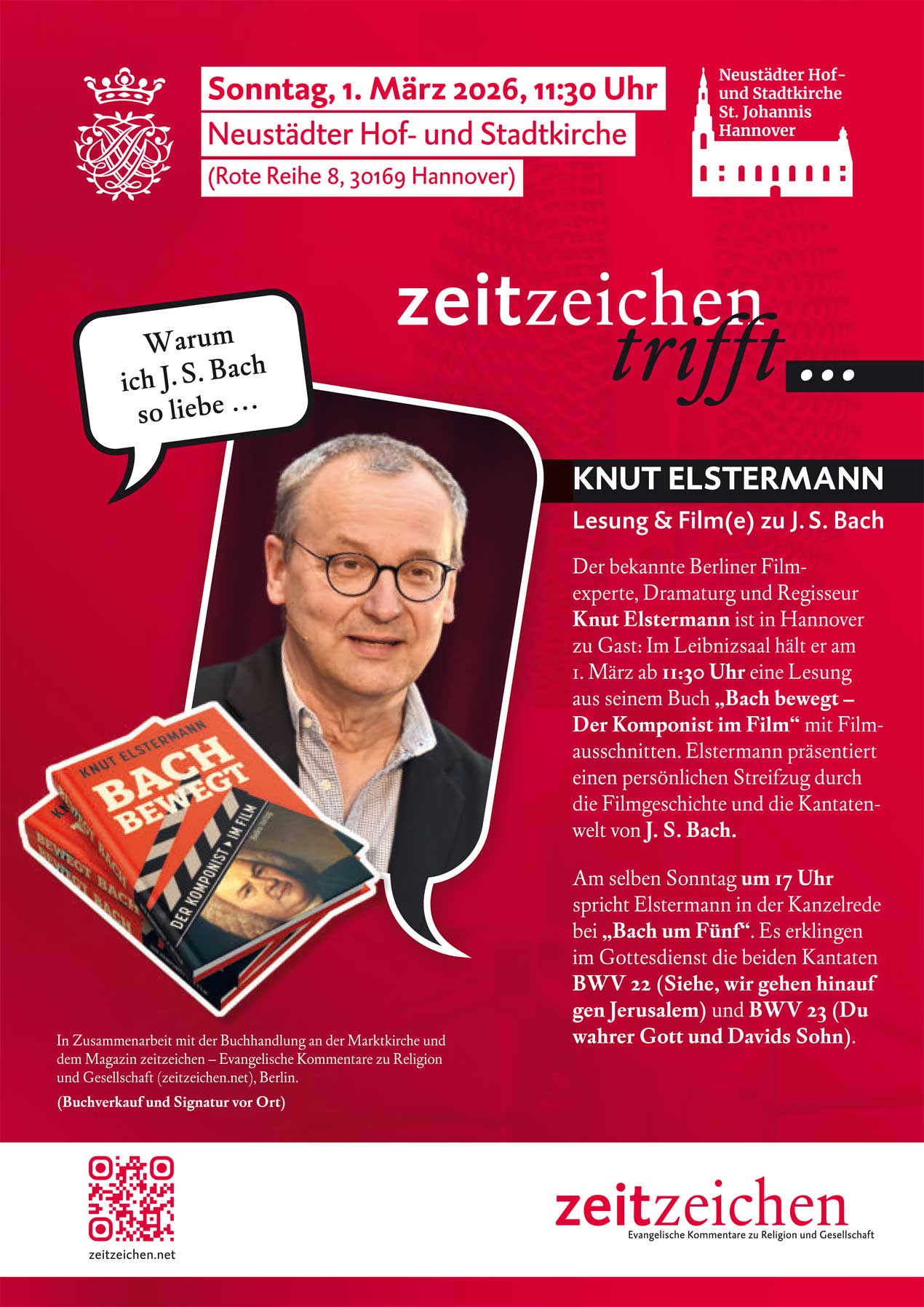 Plakat zur Lesung mit Knut Elstermann am 1. März 2026 Plakat zur Lesung mit Knut Elstermann am 1. März 2026