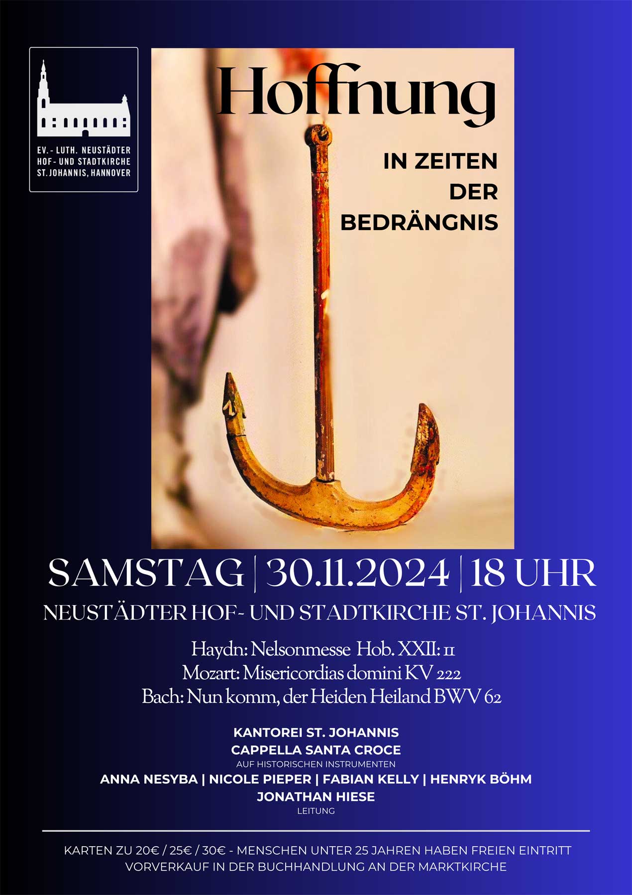 Plakat hoffnung in zeiten der bedraengnis