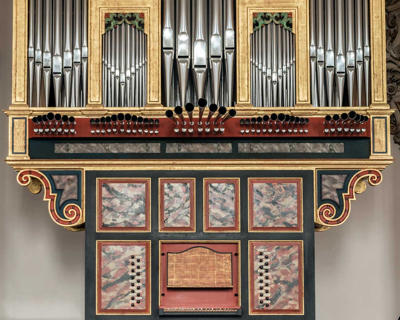 Spanische Orgel Farbfassung